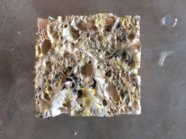 tiles-paint on sponge